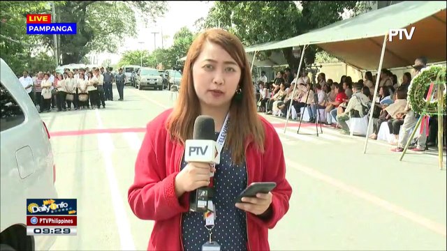 House speaker Gloria Macapagal-Arroyo sa Diosdado Macapagal Museum and library para gunitain ang ika-100 birth anniversary ng kanyang ama