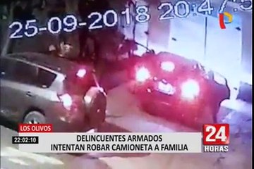 Los Olivos: familia estuvo a punto de ser asaltada en la puerta de su casa