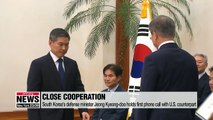 South Korea's defense minister Jeong Kyeong-doo holds first phone call with U.S. counterpart