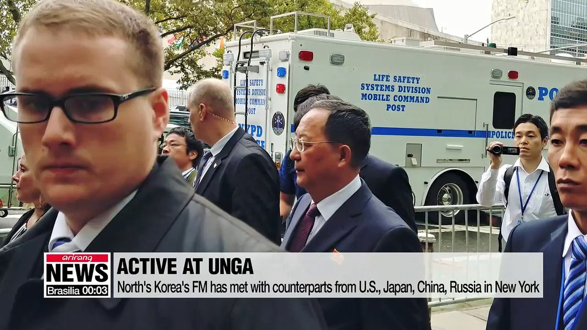 ⁣North Korea's top diplomat engages in active diplomacy at UN