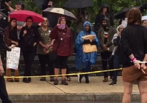 Police Detain Protesters At Demonstration For Christine Blasey Ford Outside Supreme Court