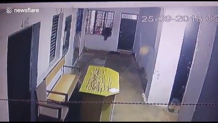 Skinny ‘thief’ breaks out of police cell as officers sleep