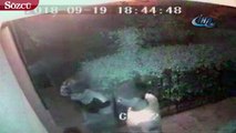 Öldürülen gencin cesedinin ranza içerisinde binadan çıkarılması kamerada
