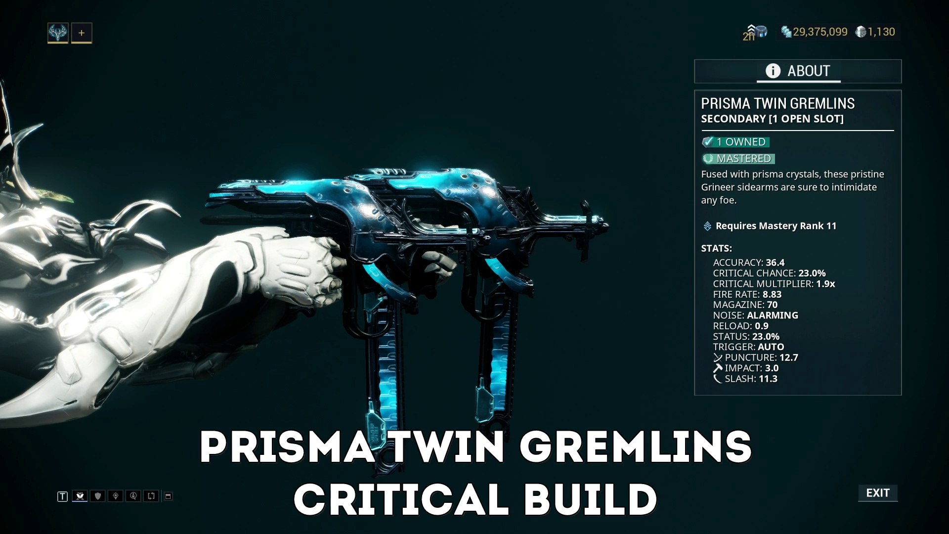 Warframe: Prisma Twin Gremlins - Critical Build - Update/Hotfix 23.8.2+ -  video Dailymotion
