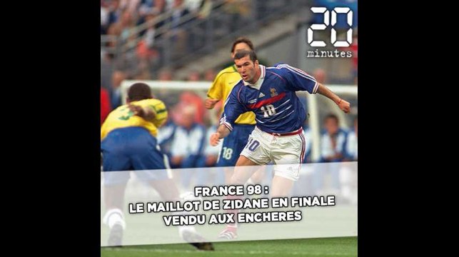 France 98: Le maillot de Zidane en finale contre le Brésil mis aux enchères avec «des traces de sueur dessus»