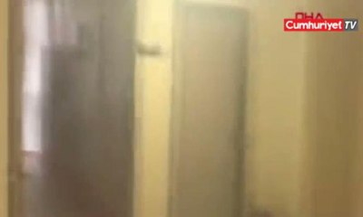 Yanan huzurevinin içinden görüntüler, yangının ilk çıkış anları