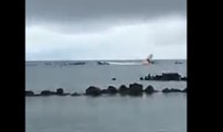 Un avion rate son atterrissage et s'échoue dans le Pacifique