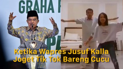 Ketika Wapres Jusuf Kalla Joget Tik Tok Bareng Cucu