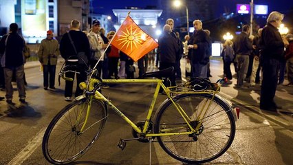 Tiltakozás a macedón népszavazás ellen
