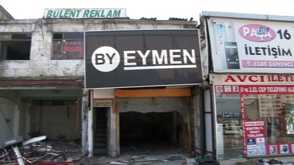 Osmangazi meydanı için yıkılan alan havadan görüntülendi