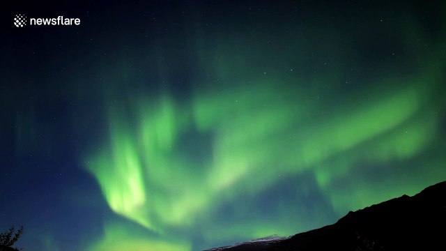 Spectacular footage of Aurora Borealis time-lapse over Iceland