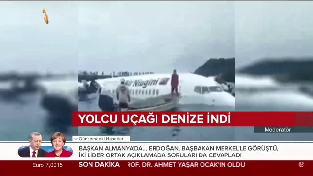 Yolcu uçağı denize indi