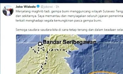 Pasca Gempa Donggala, Presiden Minta Jajarannya Siaga