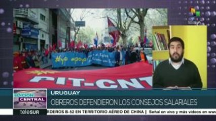 Central obrera uruguaya desarrolló un paro parcial este jueves