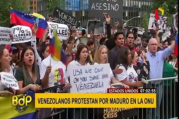 EEUU: migrantes venezolanos protestaron contra Maduro en la sede de la ONU