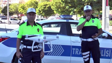 Kayseri'de drone destekli trafik denetimi