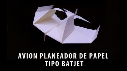 Avion planeador de papel tipo Batjet