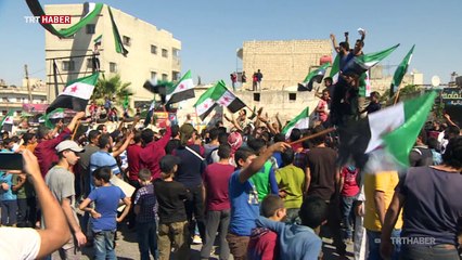 İdlibliler rejimin alıkoyduğu sivillere özgürlük istedi