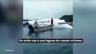 Un avión se salta la pista y cae en una laguna de Micronesia sin ocasionar víctimas