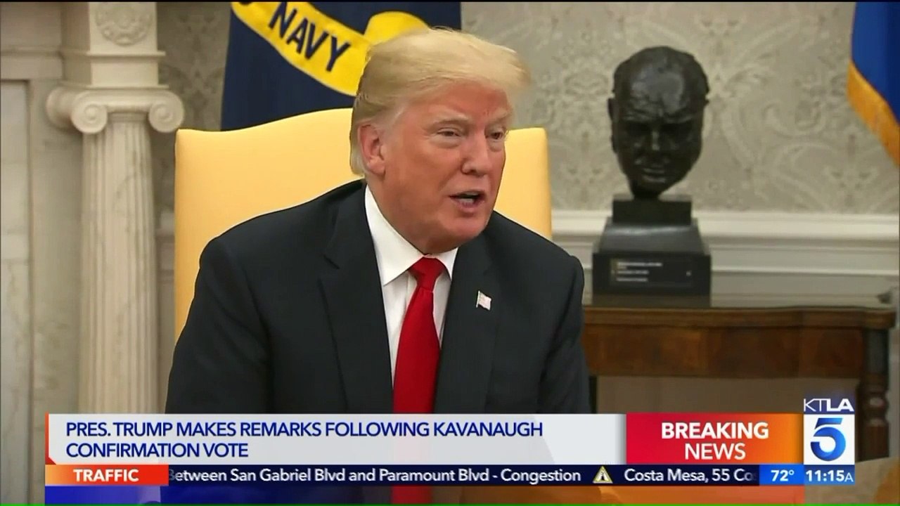 Trump Says Ford’s Testimony Against Kavanaugh Was 'Very Compelling'