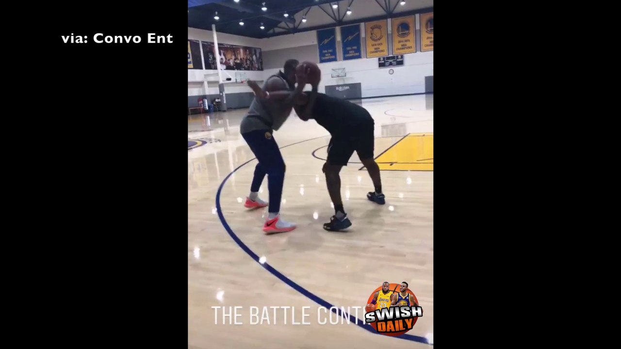 DeMarcus Cousins has already started training with the Warriors, destroys his friend in 1 on 1