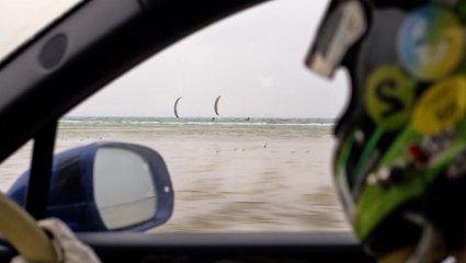 Car Vs. Kitesurfers, Who's Faster?