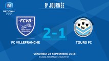J9 : FC Villefranche B. - Tours FC (2-1), le résumé