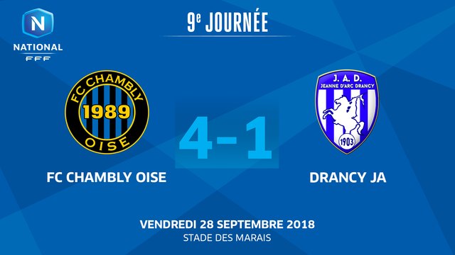 J9 : FC Chambly – JA Drancy (4-1), le résumé