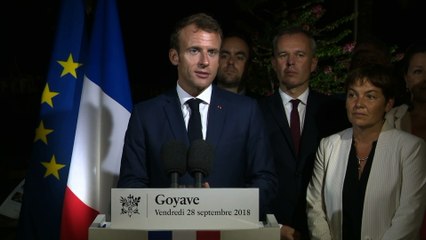 Discours d'Emmanuel Macron en Guadeloupe à Goyave sur les Sargasses