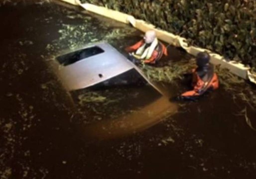Florida Driver Rescued From Car Stuck in Pond