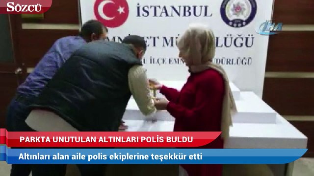 Parkta unutulan yarım kilogram altını polis buldu