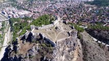 Türkiye'nin 5. görkemli kalesi Boyabat Kalesi havadan görüntülendi