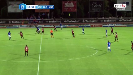 Ouverture du score de JONATHAN !! Bien parti sur la ligne du hors jeu, il efface le gardien et marque, 1-0 pour Cholet !