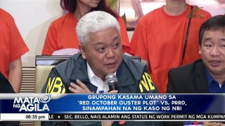 Grupong kasama umano sa 'Red October Ouster Plot', sinampahan na ng kaso ng NBI