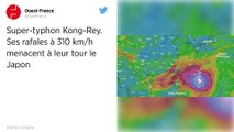Super-typhon Kong-Rey. Ses rafales à 310 km/h menacent à leur tour le Japon.