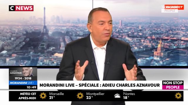 Morandini Live : Charles Aznavour ne jouait pas dans la même catégorie que Johnny Hallyday (vidéo)