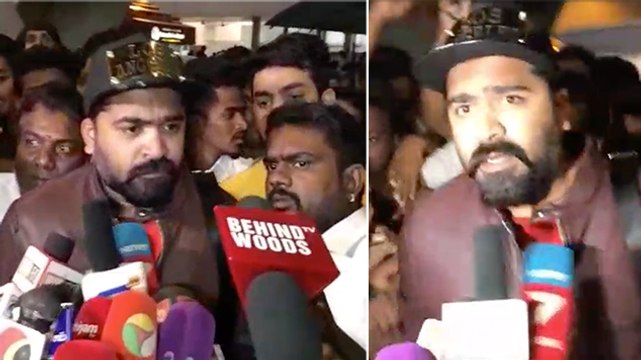 ரசிகர்களுக்கு நன்றி தெரிவித்து கொண்ட நடிகர் சிம்பு- வீடியோ