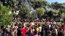 Manifestants contra la concentració ultra a plaça Catalunya