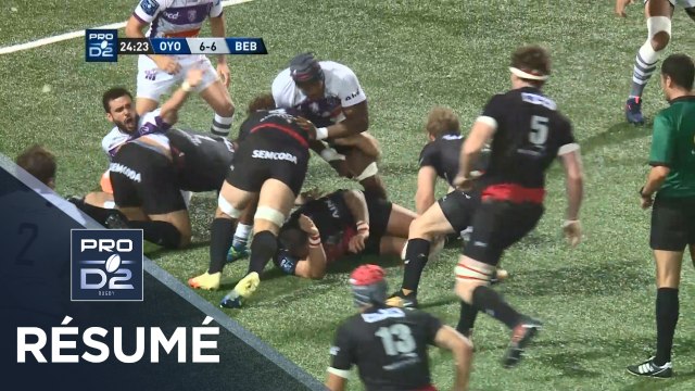 PRO D2 - Résumé Oyonnax-Bourg-en-Bresse: 49-16 - J6 - Saison 2018/2019