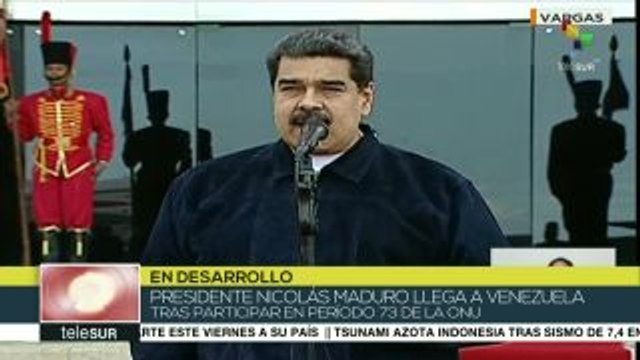 teleSUR Noticias: Maduro regresa a Venezuela tras participación en ONU