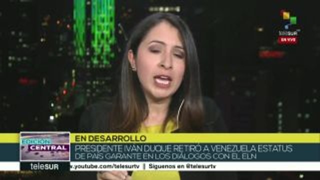 Duque retira a Venezuela estatus de país garante en diálogos con ELN