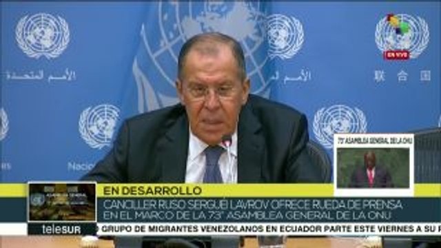Analiza canciller ruso en la ONU situación actual en Medio Oriente