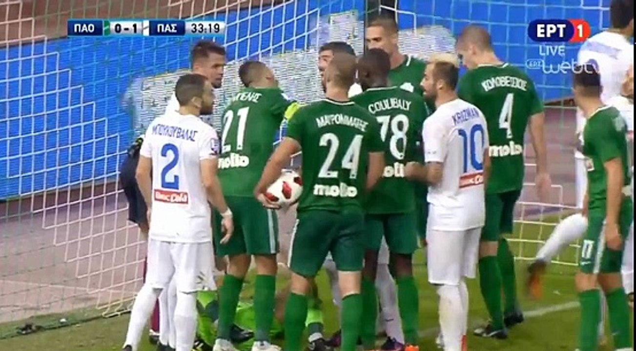 Η ακύρωση του γκολ του Κουρμπέλη στο 33' - Παναθηναϊκός vs ΠΑΣ Γιάννινα 29.09.2018  [HD]