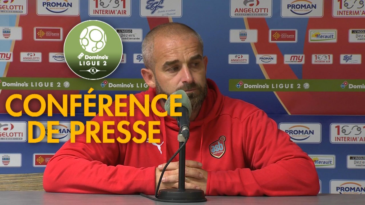 Conférence de presse AS Béziers - Chamois Niortais (1-1) : Mathieu CHABERT (ASB) - Patrice LAIR (CNFC) - 2018/2019