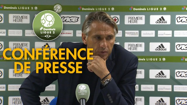 Conférence de presse Red Star FC - Grenoble Foot 38 (2-3) : Régis BROUARD (RED) - Philippe HINSCHBERGER (GF38) - 2018/2019