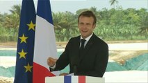 Discours du Président Emmanuel Macron et pose de la première pierre du CHU de Pointe-à-Pitre en Guadeloupe