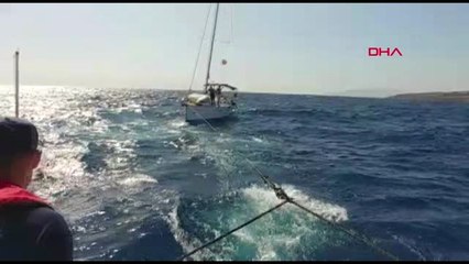 Muğla Arızalanan Tekneden Kurtarıldılar