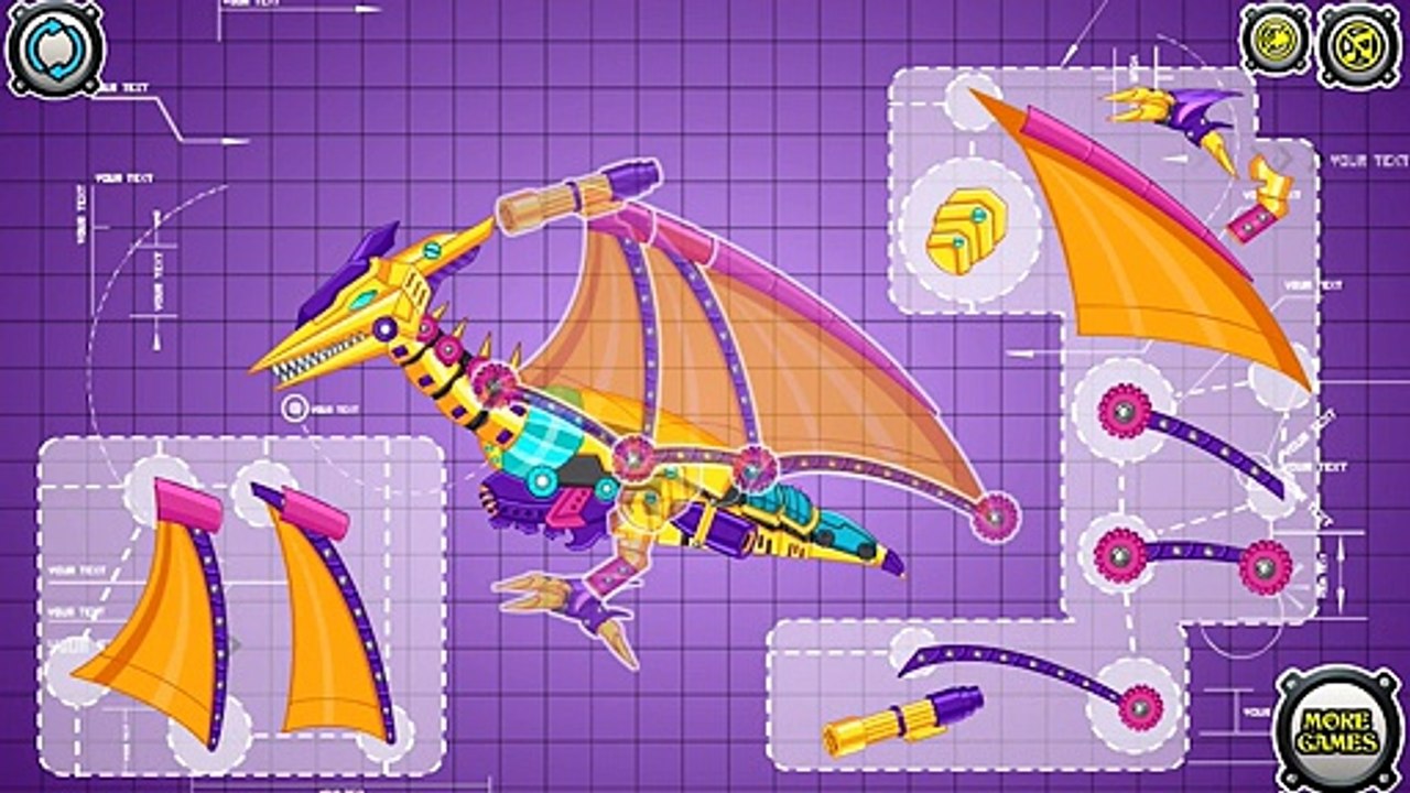 Steel Dinosaur Toy Pterosaurs Creative Build Mechanic Game for Little Children