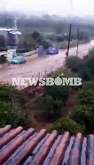 Κυκλώνας Ζορμπάς: Ποτάμια οι δρόμοι στο Ναύπλιο