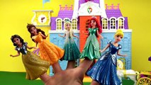 Disney Princess Magiclip Finger Family Song Sofia Elsa Frozen Cinderella Ariel Beauty Beast Dolls